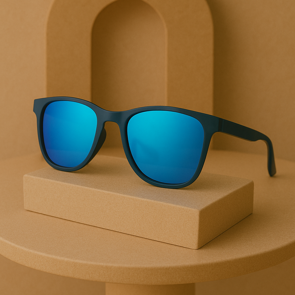 Óculos Solar Azul Espelhado